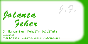 jolanta feher business card